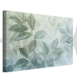 Tableau - Large Leaves in Shades of Green-Mint: Botanical Motif