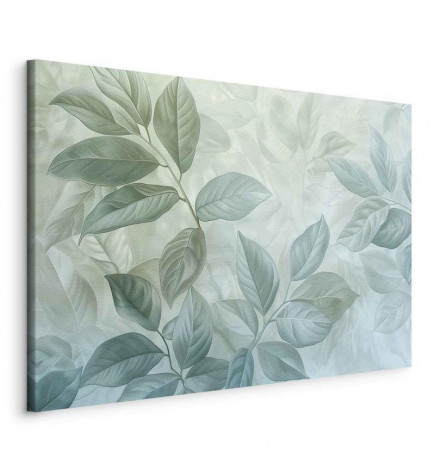 Tableau - Large Leaves in Shades of Green-Mint: Botanical Motif