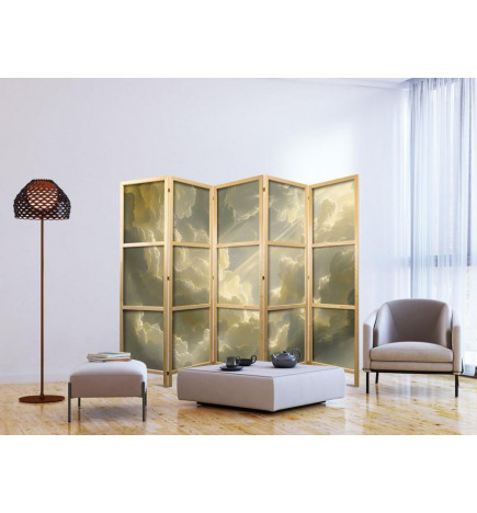 Paravento giapponese - Enchanting Play of Colors Against a Backdrop of Clouds