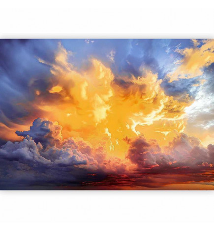 Mural de parede - Beautiful Sunset - Clouds in Warm Shades