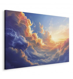 Tableau - Sunset Over a Cloudy Sea: A Wonderful Symphony of Colors
