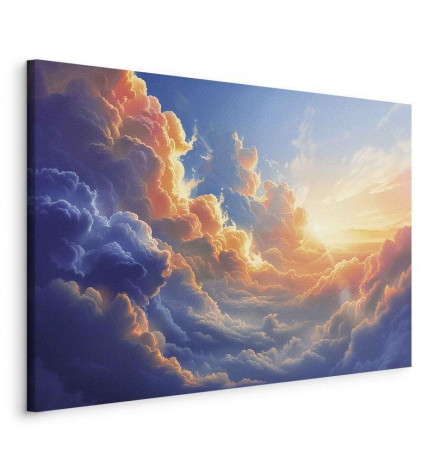 Leinwandbild - Sunset Over a Cloudy Sea: A Wonderful Symphony of Colors