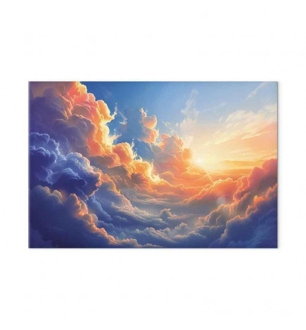Seinapilt - Sunset Over a Cloudy Sea: A Wonderful Symphony of Colors