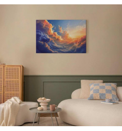 Canvas Print - Sunset Over a Cloudy Sea: A Wonderful Symphony of Colors