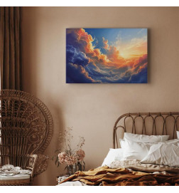 Seinapilt - Sunset Over a Cloudy Sea: A Wonderful Symphony of Colors