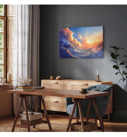 Quadro - Sunset Over a Cloudy Sea: A Wonderful Symphony of Colors