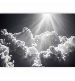 Fotomural - Hope in the Clouds: Inspiring Rays of the Sun – Awaken Emotions