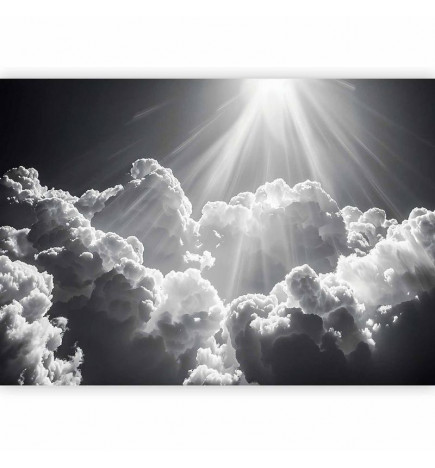Mural de parede - Hope in the Clouds: Inspiring Rays of the Sun – Awaken Emotions