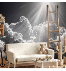Fototapeta - Hope in the Clouds: Inspiring Rays of the Sun – Awaken Emotions
