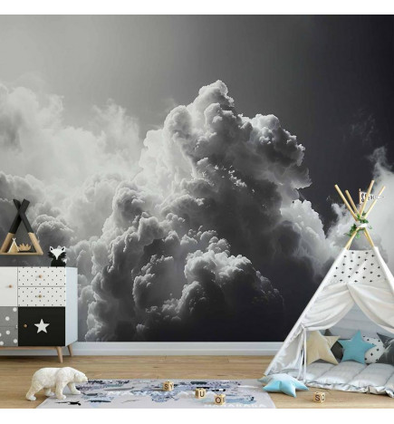 Wall Mural - Extraordinary Phenomenon: The Sun Illuminating Dark Clouds