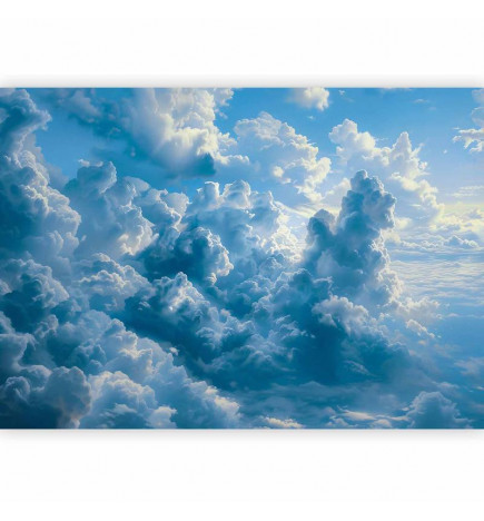 Fototapete - Ocean in the Air: Waving Clouds Reflecting Morning Light