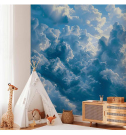 Fototapeet - Ocean in the Air: Waving Clouds Reflecting Morning Light