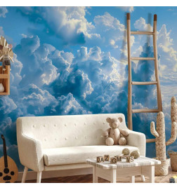 Wall Mural - Ocean in the Air: Waving Clouds Reflecting Morning Light