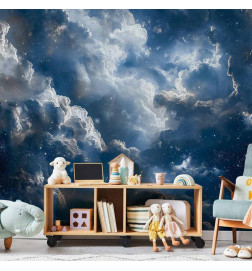 Carta da parati - Astronomical Wonders: Clouds and Stars in Harmonious Combination