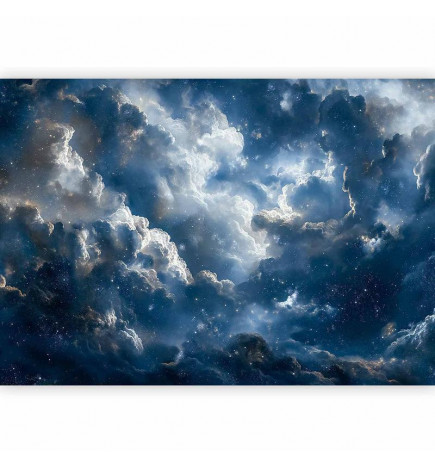 Fototapet - Astronomical Wonders: Clouds and Stars in Harmonious Combination