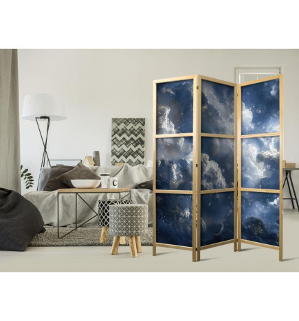 Japanischer Paravent - Astronomical Wonders: Clouds and Stars in Harmonious Combination