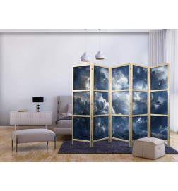 Japanese Room Divider - Astronomical Wonders: Clouds and Stars in Harmonious Combination