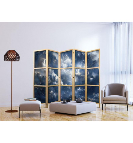 Japoniška kambario pertvara - Astronomical Wonders: Clouds and Stars in Harmonious Combination