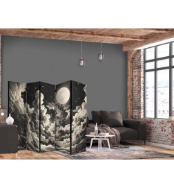 Room Divider - The Moon and Stars Singing Amongst Great Clouds