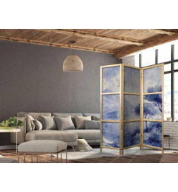 Paravento giapponese - Italian Landscape - Lake Como Painted in Shades of Blue