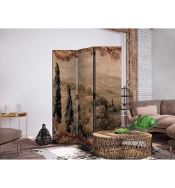Paravento - Landscape with Cypresses - Old Tapestry with Mediterranean Vegetation