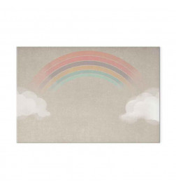 Glezna - Rainy June - Colorful Rainbow Emerging from Clouds on a Bright Background