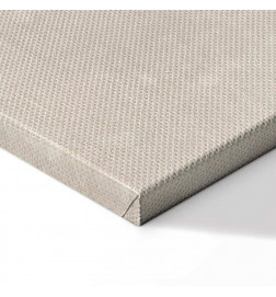 Canvas Print - Rainy June - Colorful Rainbow Emerging from Clouds on a Bright Background