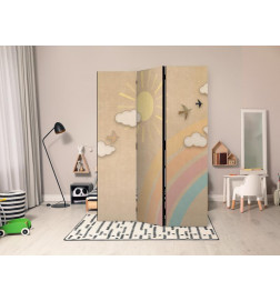 Paravento - Holiday Sky - A Rainbow on a Sunny Day and Flying Birds