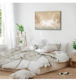 Cuadro - Moon Horses - Horses Galloping Among Trees on a Starry Night