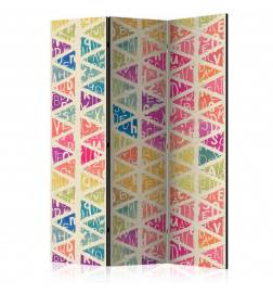 124,00 € 3-teiliges Paravent - Letters nad Triangles [Room Dividers]
