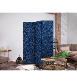 Aizslietnis - Dense Vegetation - Botanical Patterns in Illustrative Style Blue