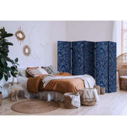 Pertvara - Dense Vegetation - Botanical Patterns in Illustrative Style Blue