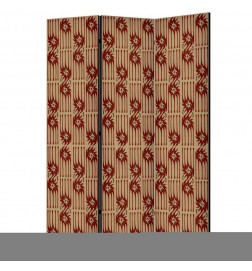 Room Divider - Predatory Features - Red Abstract Shapes Inspired by Tribal