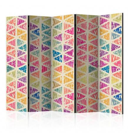 172,00 € 5-teiliges Paravent - Letters nad Triangles II [Room Dividers]