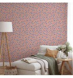 Papel de parede - Giraffe Pattern - colorful animal pattern in blue-pink spots