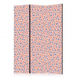 Paravent - Giraffe Pattern - Colorful Animal Pattern in Blue-Pink Spots