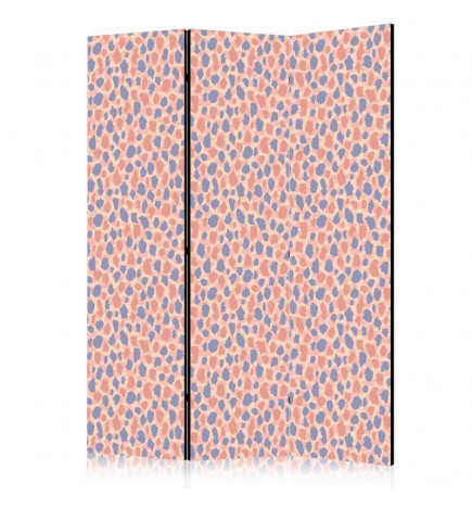 Biombo - Giraffe Pattern - Colorful Animal Pattern in Blue-Pink Spots