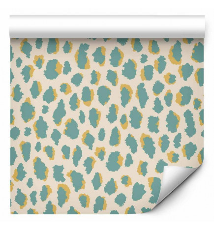 Tappezzeria murale - Giraffe Pattern - animal pattern in turquoise spots on a light background
