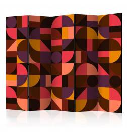 172,00 €Biombo - Geometric Mosaic (Red) II [Room Dividers]