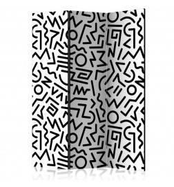 124,00 € 3-teiliges Paravent - Black and White Maze [Room Dividers]