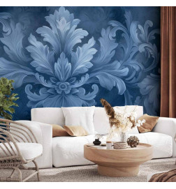 Fototapeet - Ornament in Blue and Cool Colors Dark Blue Decoration