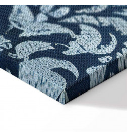 Cuadro - Retro Ornament Decorative Motif in Worn Blues