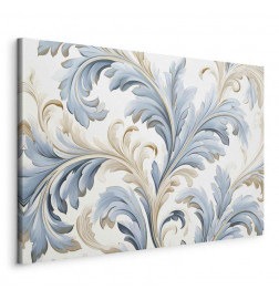 Glezna - Baroque Ornaments in Light Cream-Blue Hues
