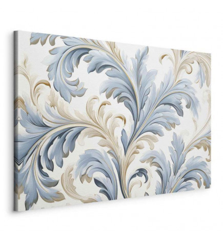Quadro - Baroque Ornaments in Light Cream-Blue Hues