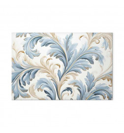 Glezna - Baroque Ornaments in Light Cream-Blue Hues