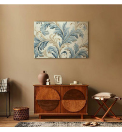 Quadro - Baroque Ornaments in Light Cream-Blue Hues