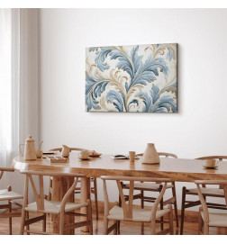 Glezna - Baroque Ornaments in Light Cream-Blue Hues