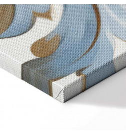 Glezna - Baroque Ornaments in Light Cream-Blue Hues