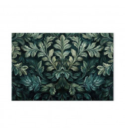 Paveikslas - Dark Green Victorian Leaves: Botanical Carved Composition