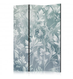 Biombo - Ornaments in Rubbed Faded Turquoise - Delicate Floral Pattern